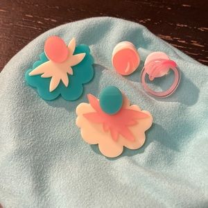Two pairs of 3D printed earrings
